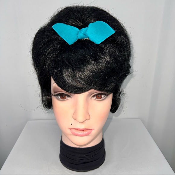 Solid Turquoise Bandana Knotted Hair Bow - Picture 2 of 11